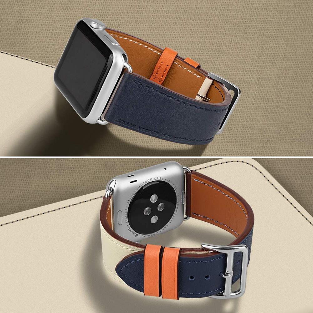 Leather Band compatible with Apple Watch, Luxury Design