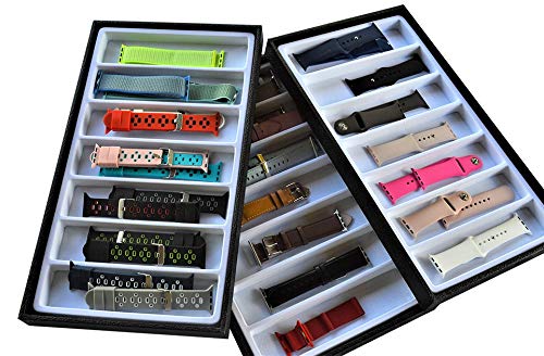 Stackable Smartwatch & Accessories 3-Layer Organizer (Black/White)