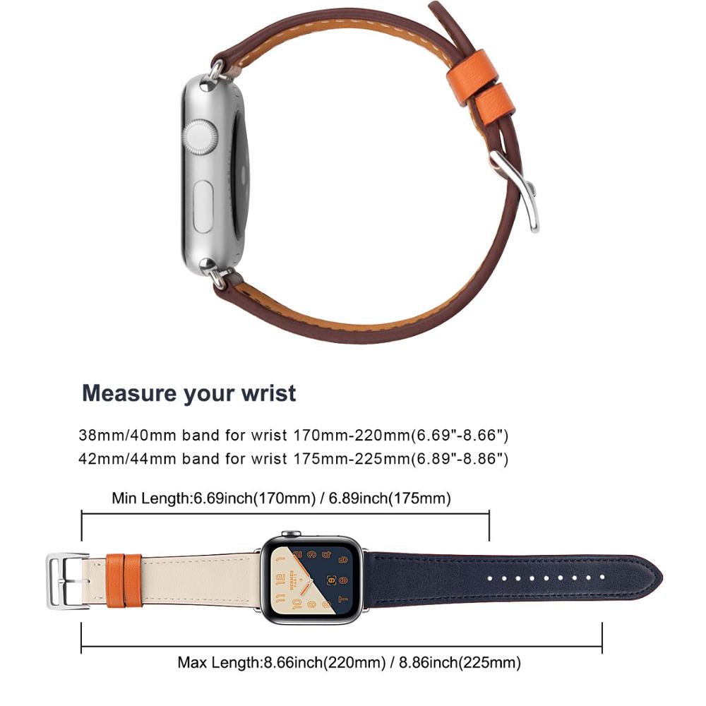 Leather Band compatible with Apple Watch, Luxury Design