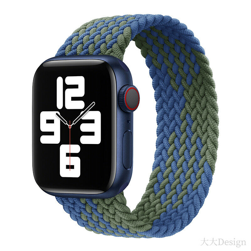 Braided Elastic Loop Bracelet Band Apple Watch Compatible, Nylon Strap