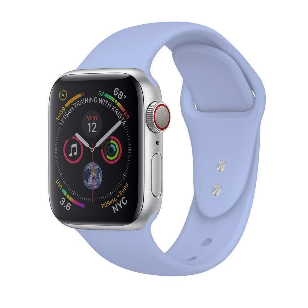 Sports Band compatible with Apple Watch, Silicon Rubber Strap