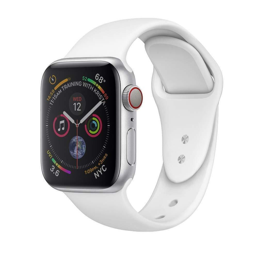 Sports Band compatible with Apple Watch, Silicon Rubber Strap