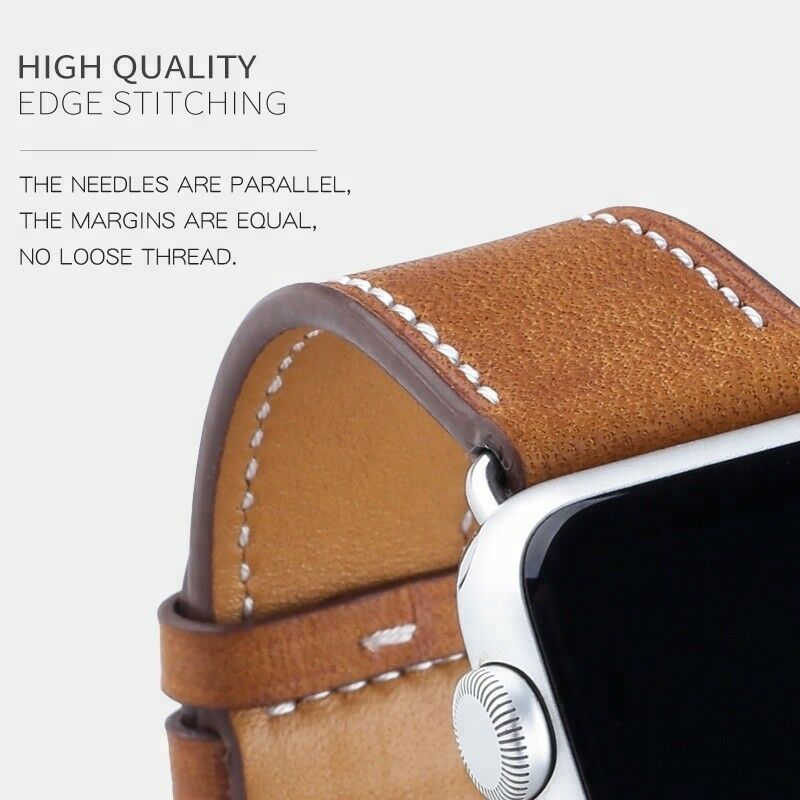 Leather Band compatible with Apple Watch, Luxury Design