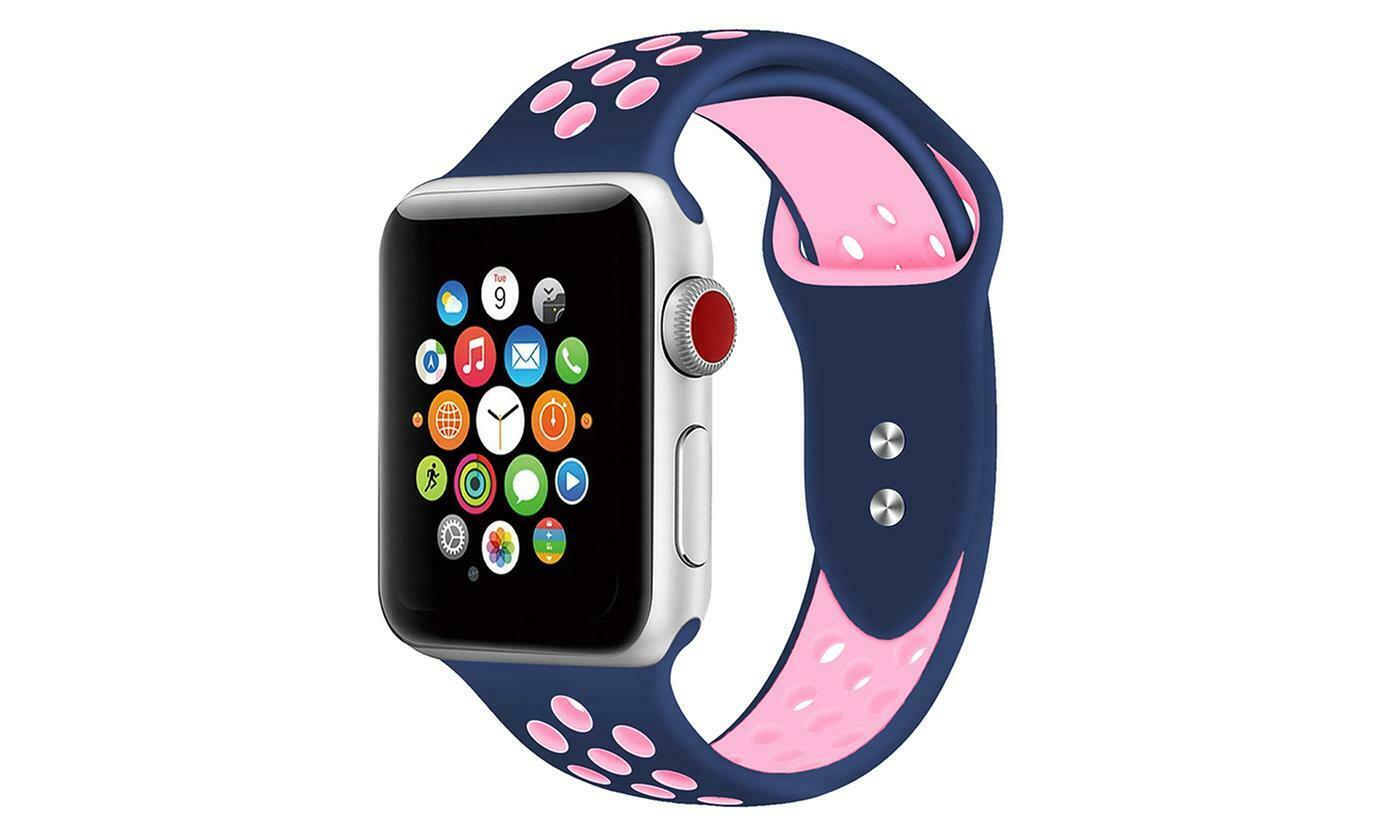Sport Fresh Bands compatible with Nike+ Apple Watch, Silicon Rubber Strap