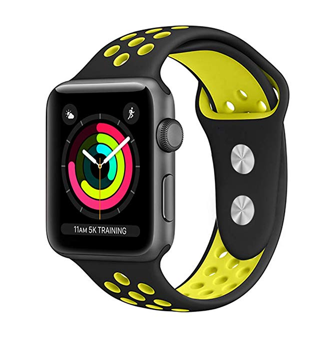 Sport Fresh Bands compatible with Nike+ Apple Watch, Silicon Rubber Strap