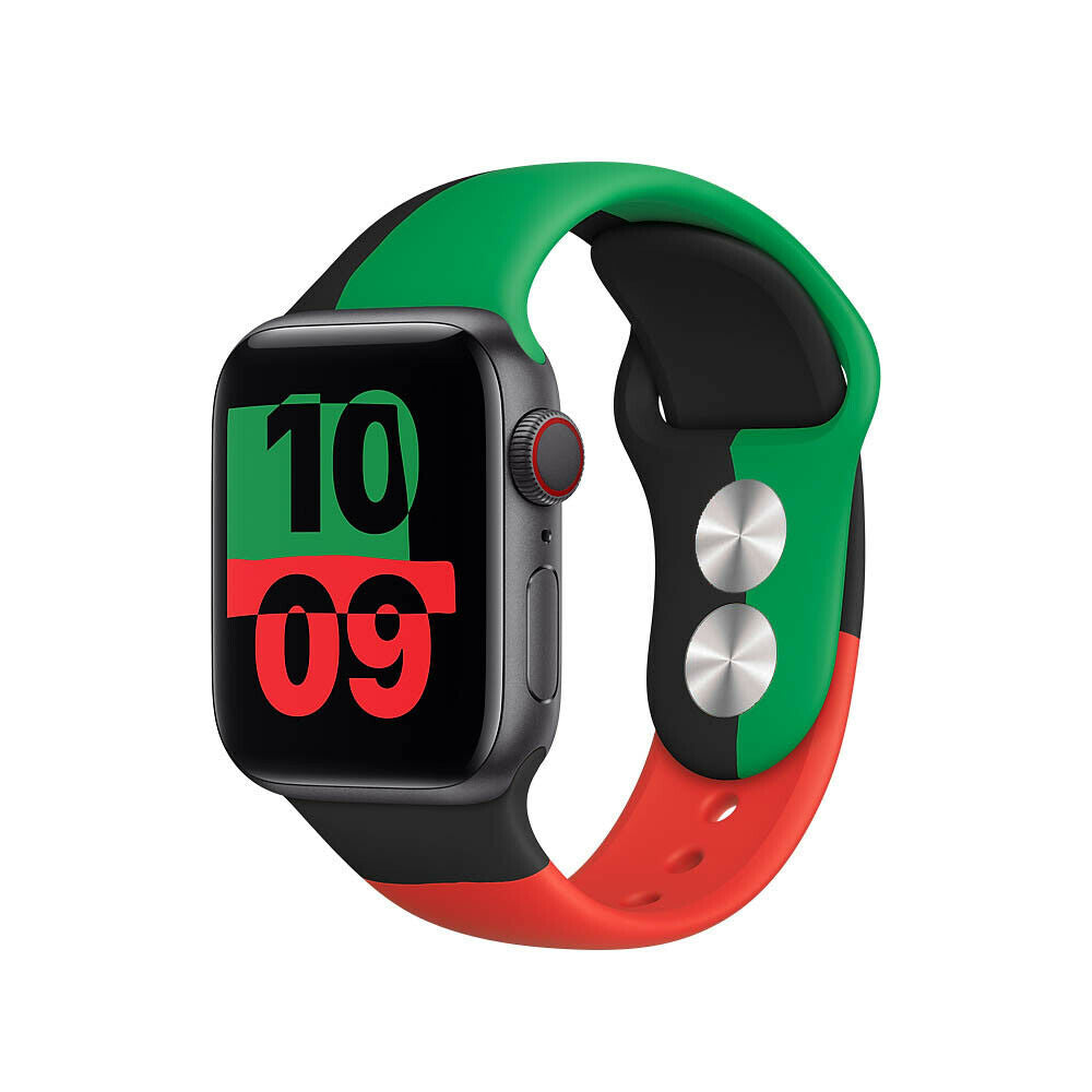 Sports Band compatible with Apple Watch, Silicon Rubber Strap