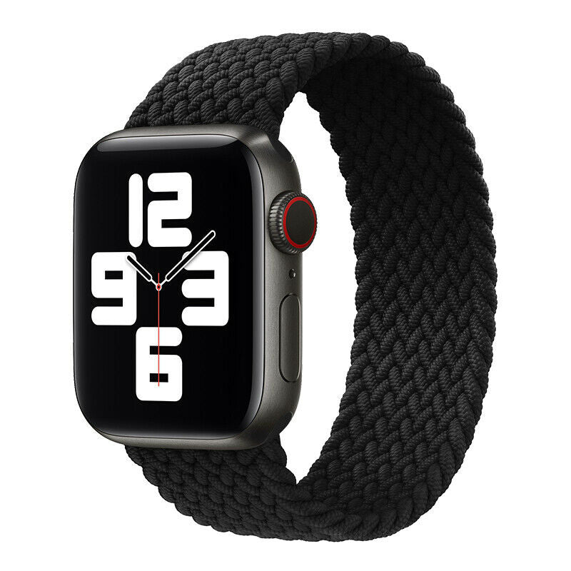 Braided Elastic Loop Bracelet Band Apple Watch Compatible, Nylon Strap