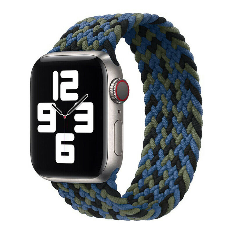 Braided Elastic Loop Bracelet Band Apple Watch Compatible, Nylon Strap