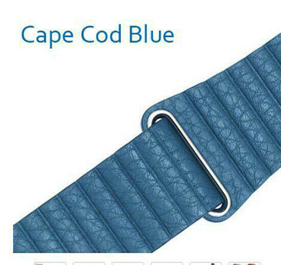 Leather Magnetic Bracelet Band Apple Watch Compatible, Loop Closure Strap