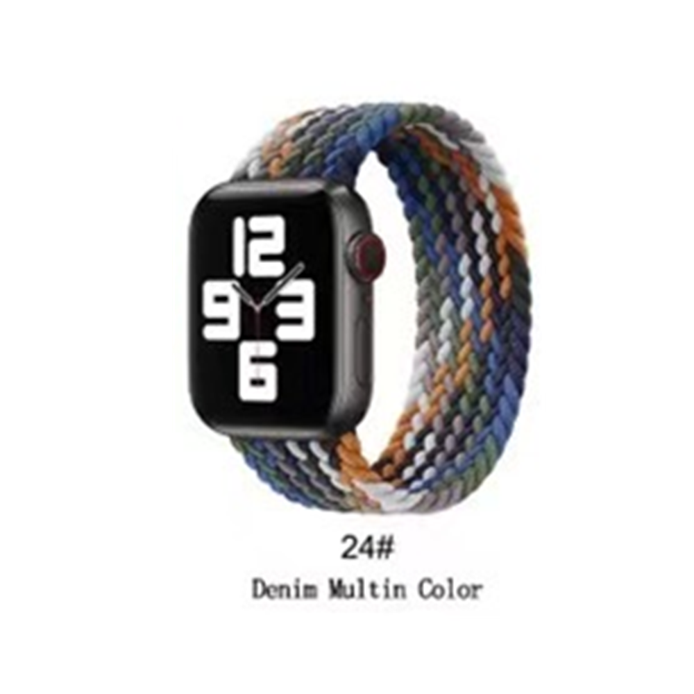 Braided Elastic Loop Bracelet Band Apple Watch Compatible, Nylon Strap