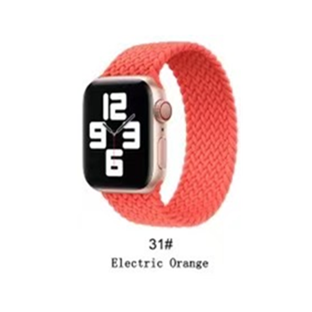 Braided Elastic Loop Bracelet Band Apple Watch Compatible, Nylon Strap