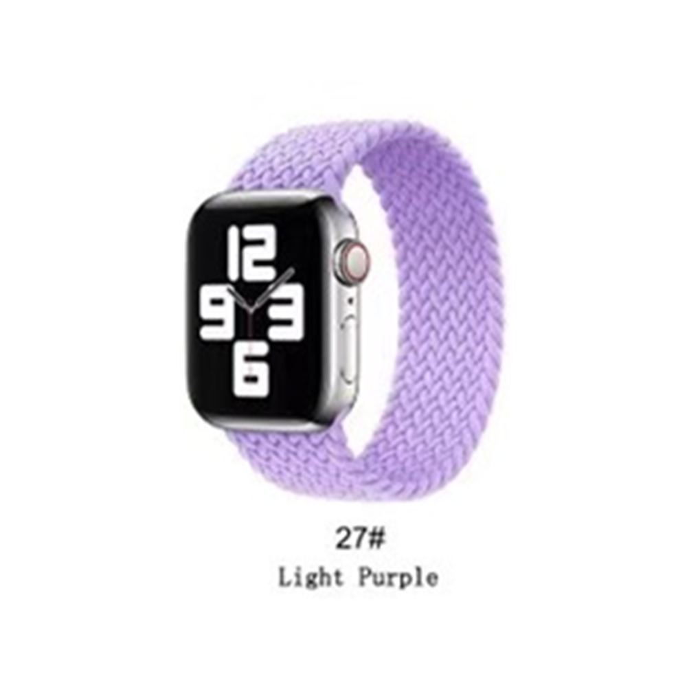 Braided Elastic Loop Bracelet Band Apple Watch Compatible, Nylon Strap