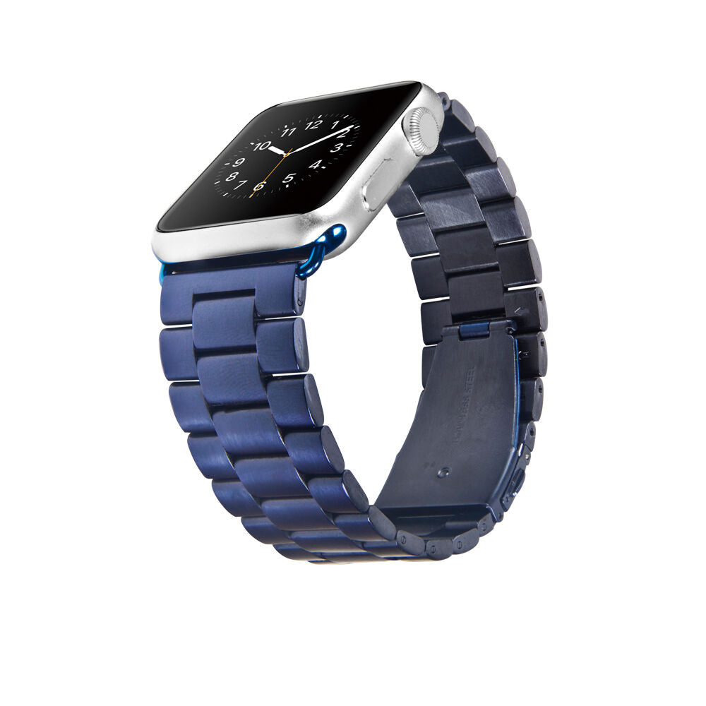Metal Link Band compatible with Apple Watch, Stainless Steel Strap