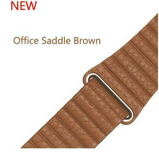 Leather Magnetic Bracelet Band Apple Watch Compatible, Loop Closure Strap