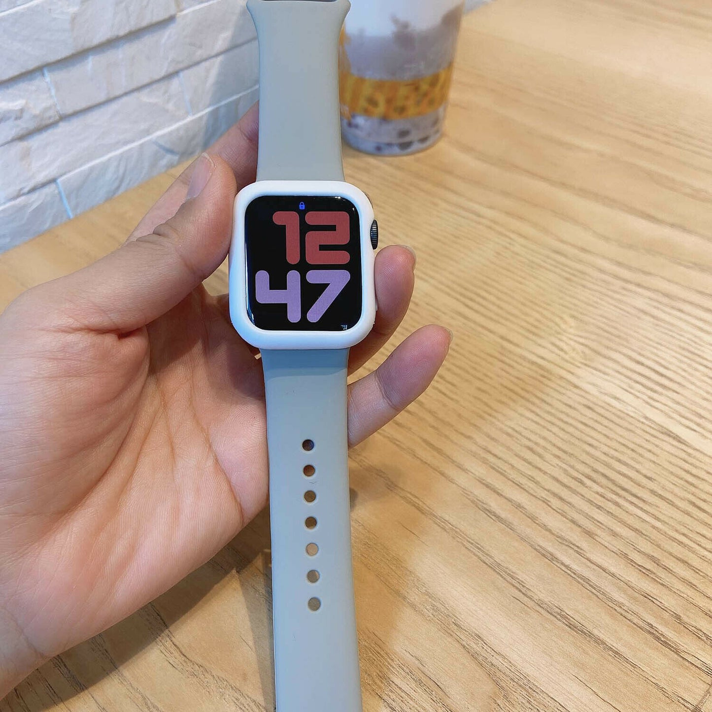 Sports Band + Protector Case compatible with Apple Watch, Silicon Rubber Strap
