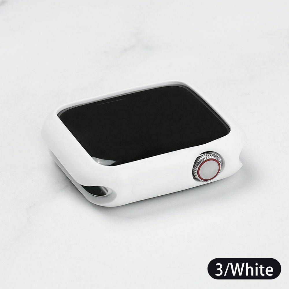 Sports Band + Protector Case compatible with Apple Watch, Silicon Rubber Strap