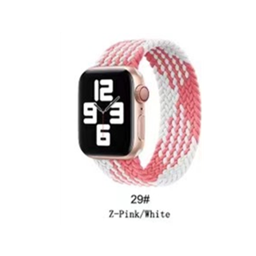 Braided Elastic Loop Bracelet Band Apple Watch Compatible, Nylon Strap