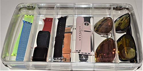 Plastic Case Organizer for Apple Smart Watch Bands, Sunglasses & Accessories Clear Storage Box