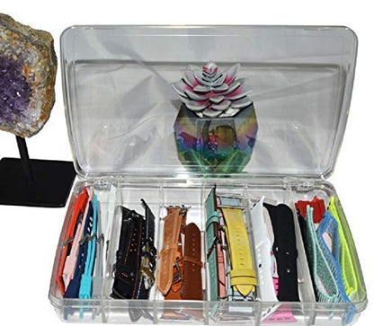 Plastic Case Organizer for Apple Smart Watch Bands, Sunglasses & Accessories Clear Storage Box