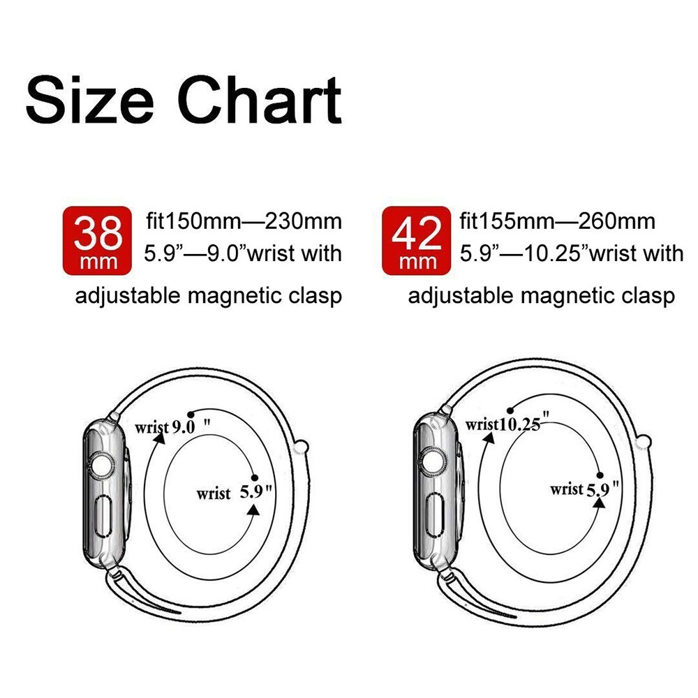 Mesh Bracelet Band Apple Watch Compatible, Magnetic Metal Strap