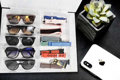 XCHANGEABLES acrylic sunglass storage case 10-compartment_02