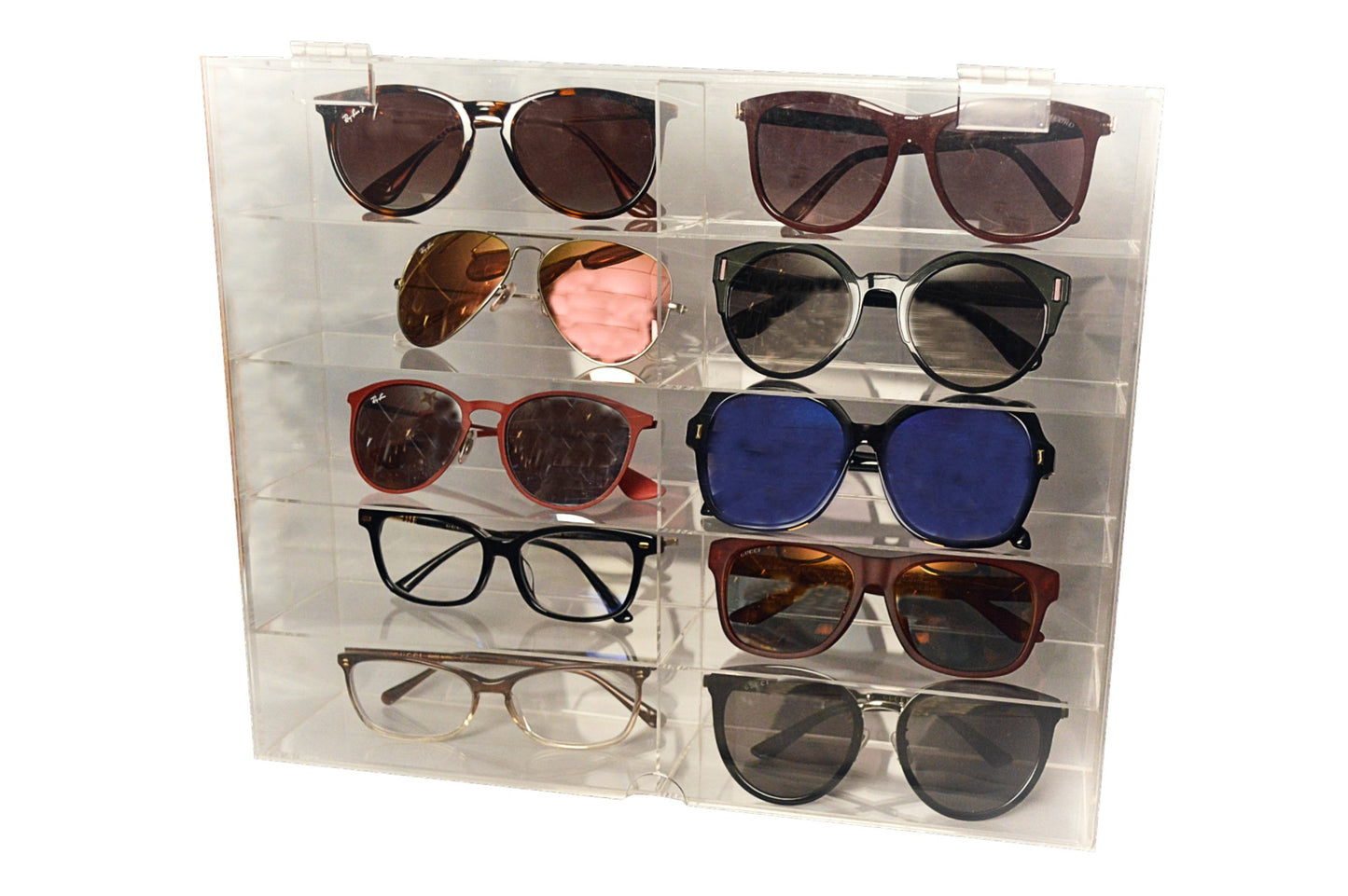 Acrylic Sunglasses Storage Box 10-Compartment