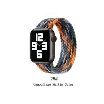 Braided Elastic Loop Bracelet Band Apple Watch Compatible, Nylon Strap