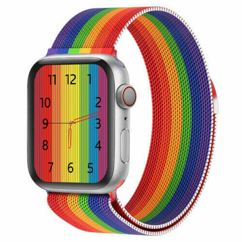 Mesh Bracelet Band Apple Watch Compatible, Magnetic Metal Strap