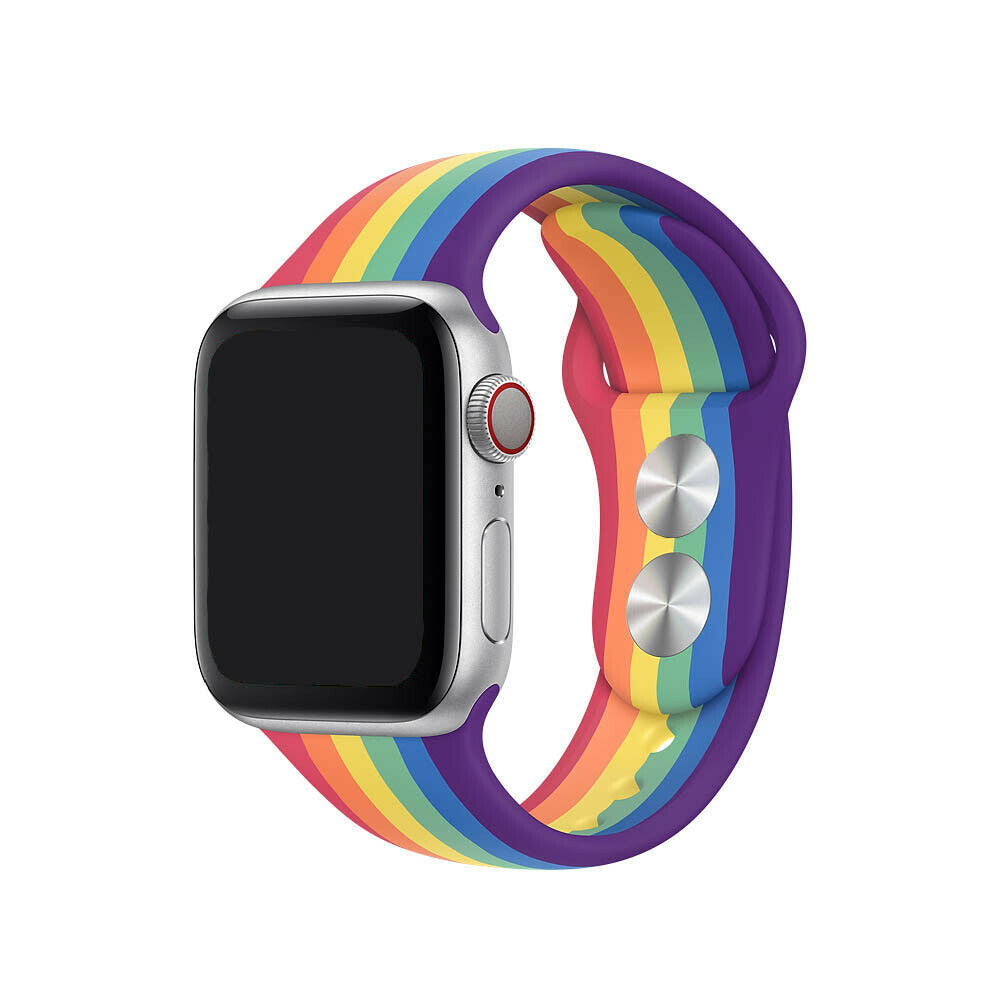 Sports Band compatible with Apple Watch, Silicon Rubber Strap