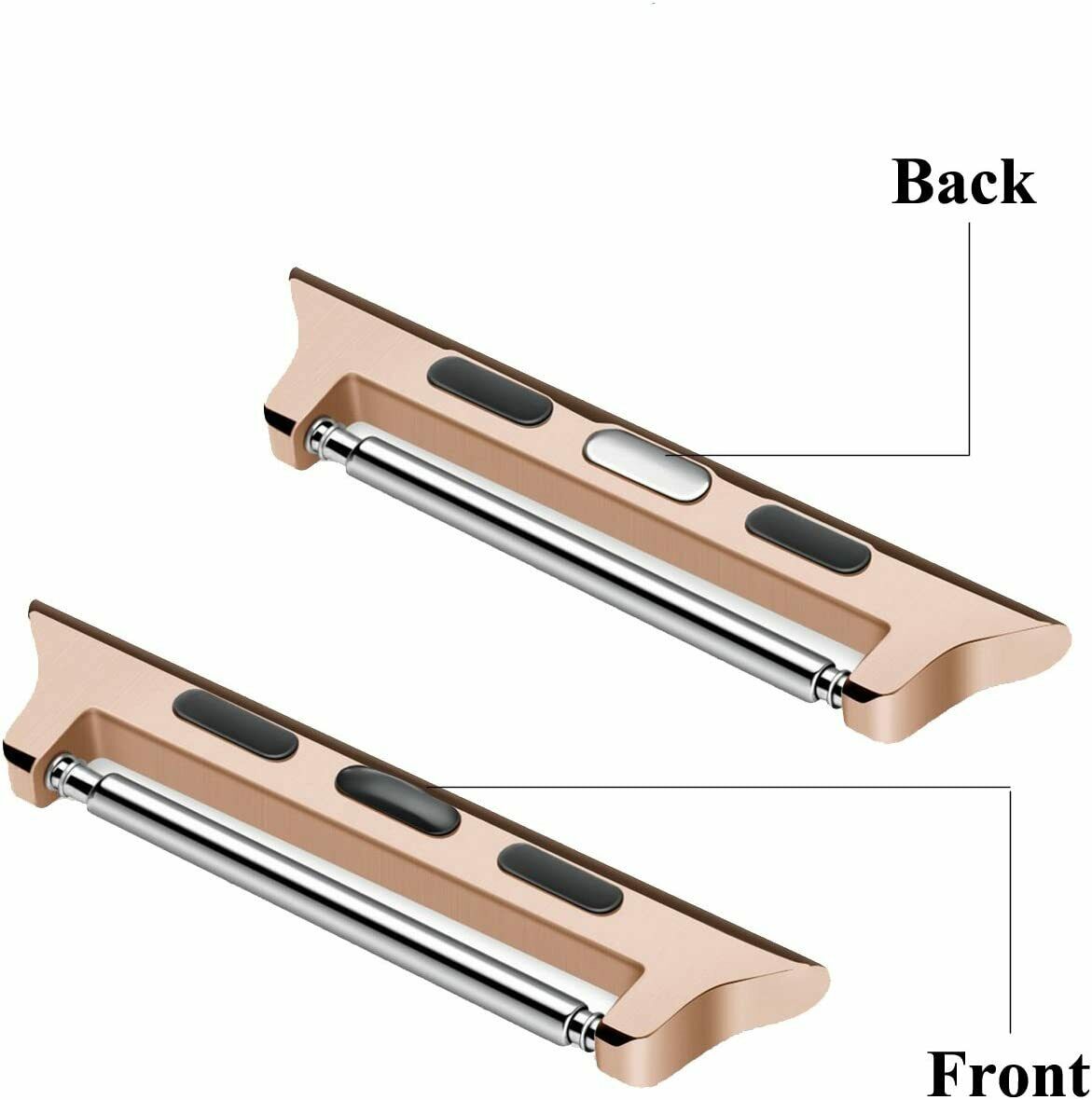 Replacement Band Connectors for Apple Watch Straps - Silver, Rose Gold, Black, Gold